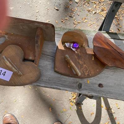 Lot of wooden shelves