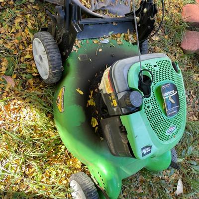 Green lawn mower