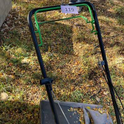 Green lawn mower