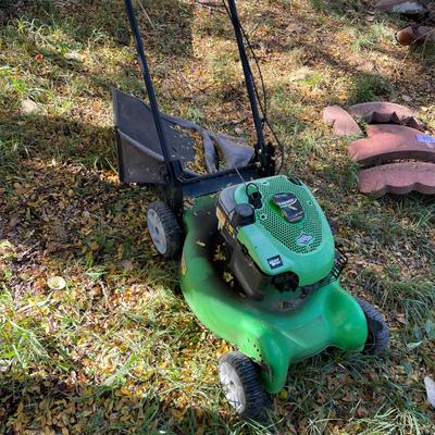 Green lawn mower