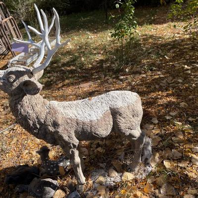 Yard art Deer & other