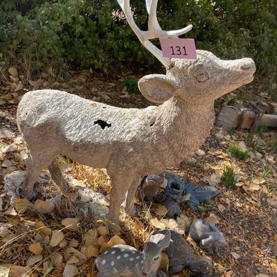 Yard art Deer & other