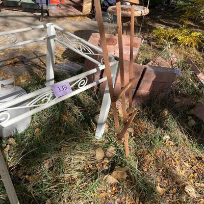 Metal Table Frame & propane tank