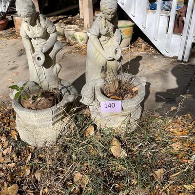 Lot of 2 Lady at the Well planters