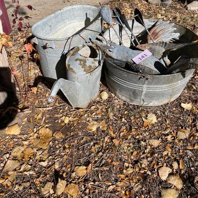 Vintage Galvanized steel items