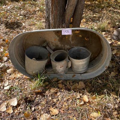 Galvanized Steel Buckets Wash tub & Waterer