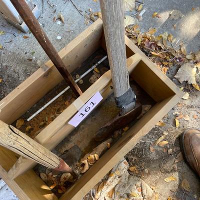 Wood tool box w/ Tools