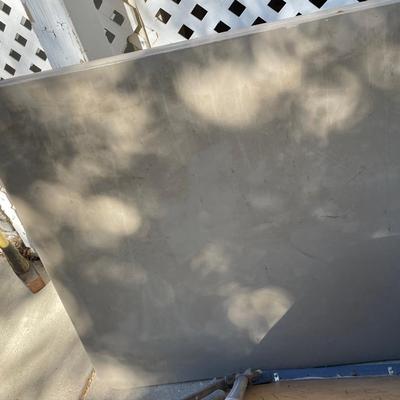 Vintage suitcase & 2 card tables