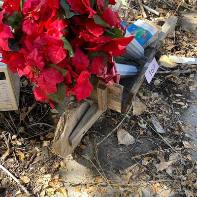 Wheel Barrow decor w/ Florals