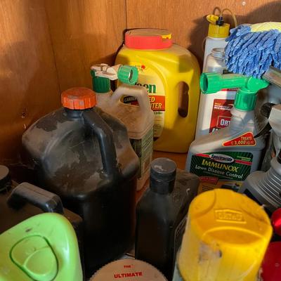 Large lot of household chemicals