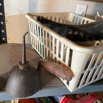Metal shelf with stuff