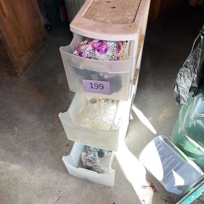 Rubbermade 3 drawer cabinet full