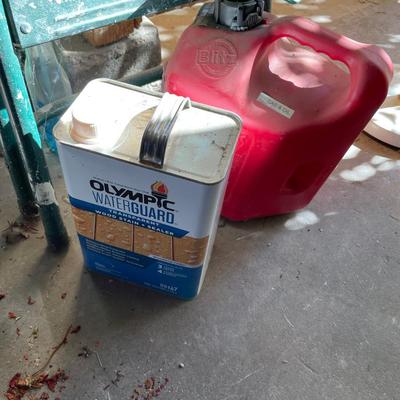Step Stool, Gas can & weather sealant