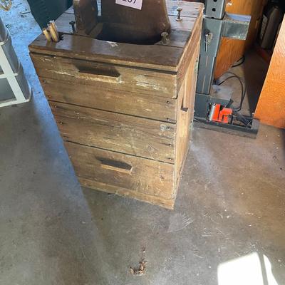 Motley antique cabinet