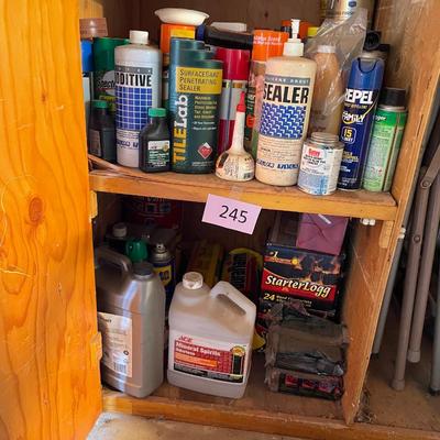 Large lot of household chemicals