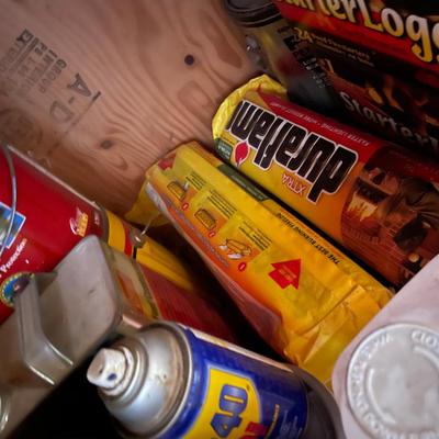 Large lot of household chemicals