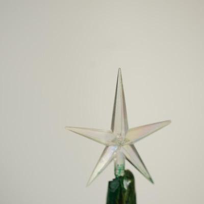 VINTAGE CERAMIC CHRISTMAS TREE WORKING LIGHTS , STAR