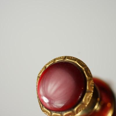 GROUPING OF PERFUME BOTTLES, AURORA BOREALIS, CRANBERRY AND ROUND SWEET PINK