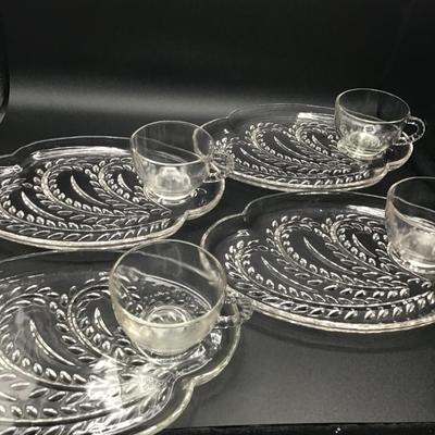 Federal Glass Homestead Snack Set