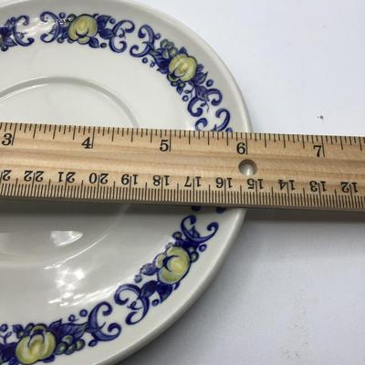 2 VILLEROY BOCH CUPS SAUCERS Clacquesin Cadiz