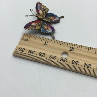 1970's Enamel Butterfly Pin