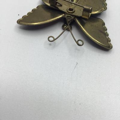 1970's Enamel Butterfly Pin