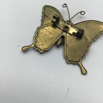 1970's Enamel Butterfly Pin