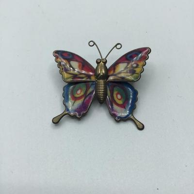 1970's Enamel Butterfly Pin