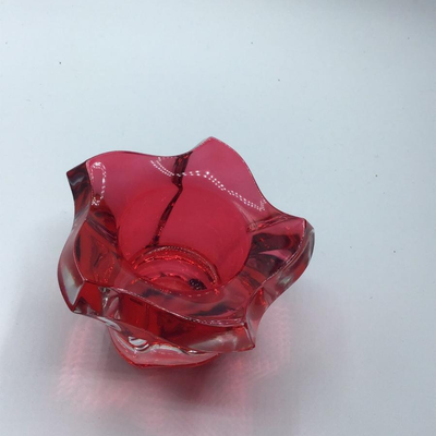 MIKASA PACIFIC WAVE RED VOTIVE TEA LIGHT HOLDER CZECH REPUBLIC