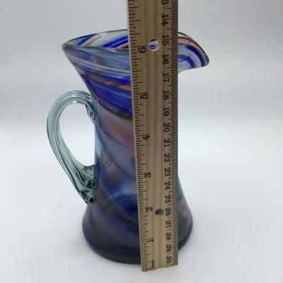 Hand Blown Multi Colored Pitcher