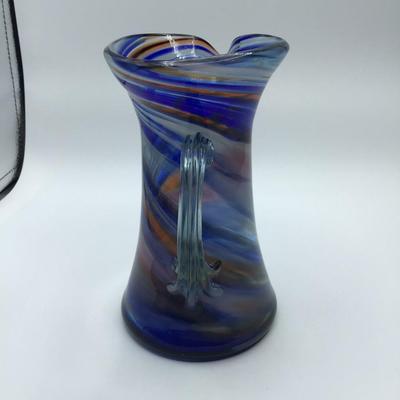 Hand Blown Multi Colored Pitcher