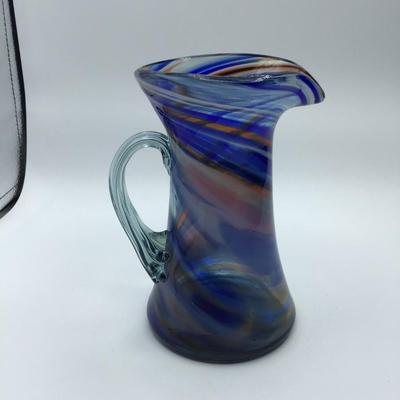 Hand Blown Multi Colored Pitcher