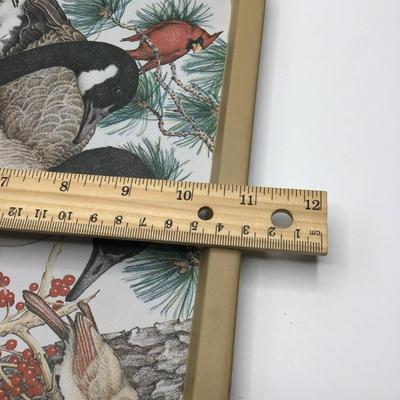 Vintage Tin Serving Tray "Preparing for Winter"