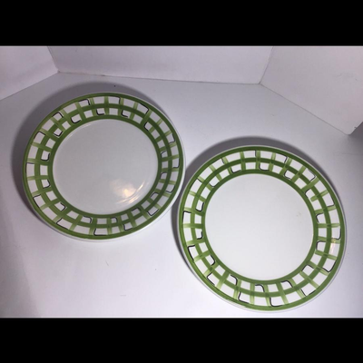 Pier 1 Imports Gingham Lunch Plates
