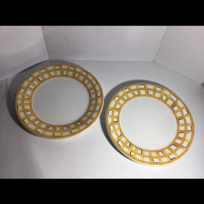 Pier 1 Imports Gingham Lunch Plates