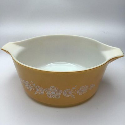 Vintage PYREX 475-B Butterfly Gold