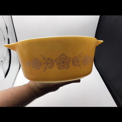 Vintage PYREX 475-B Butterfly Gold
