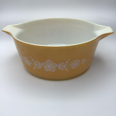 Vintage PYREX 475-B Butterfly Gold