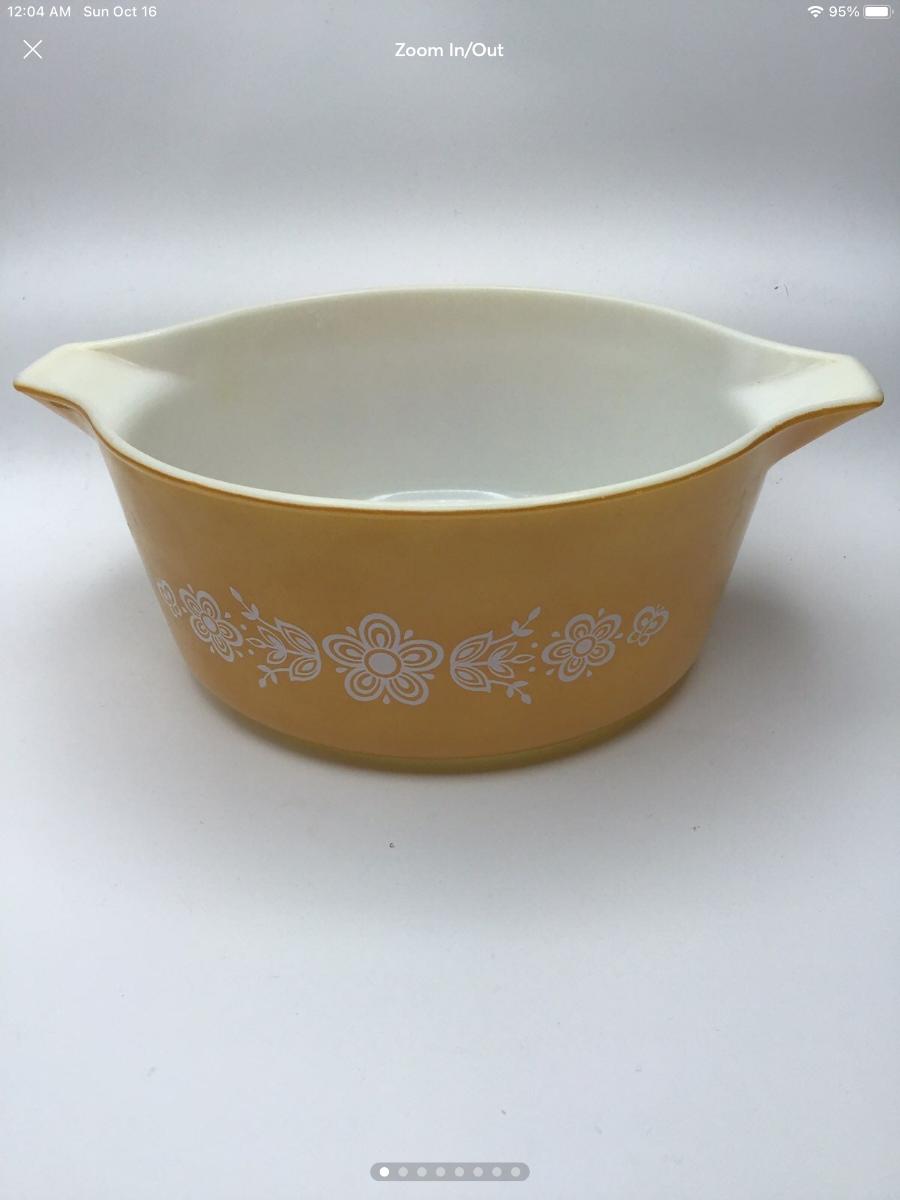 Vintage PYREX 475-B Butterfly Gold | EstateSales.org