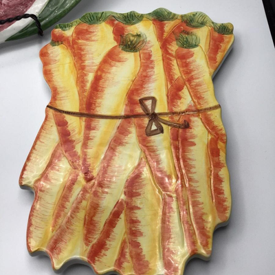 Vintage Cerimiche Watermelon and Carrot Trivet
