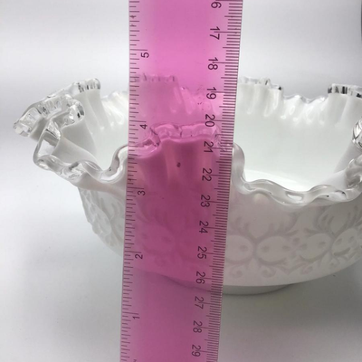 Fenton Spanish Lace Silver Crest Serving