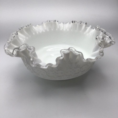 Fenton Spanish Lace Silver Crest Serving