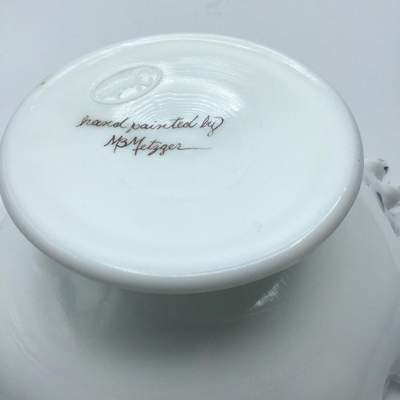 Vintage Fenton Silver Crest Bell Violets In The Snow