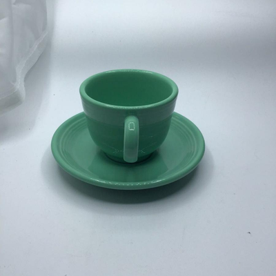 Fiestaware Tea Cup Saucer Plate Vintage Retired Sea Mist