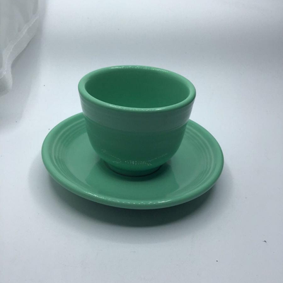 Fiestaware Tea Cup Saucer Plate Vintage Retired Sea Mist