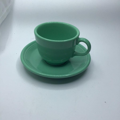 Fiestaware Tea Cup Saucer Plate Vintage Retired Sea Mist