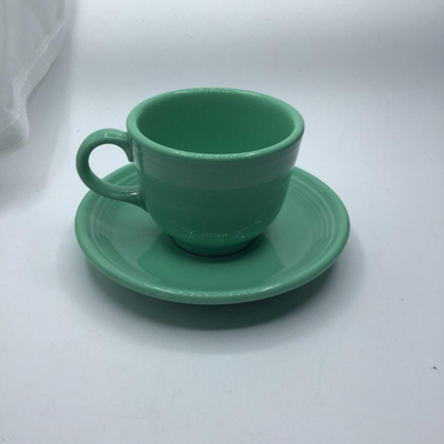 Fiestaware Tea Cup Saucer Plate Vintage Retired Sea Mist