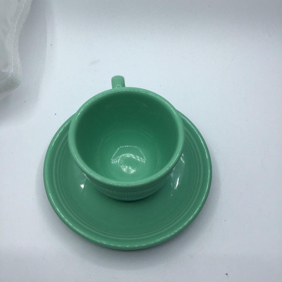 Fiestaware Tea Cup Saucer Plate Vintage Retired Sea Mist
