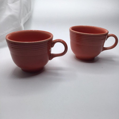 Fiestaware Persimmon Tea Cups