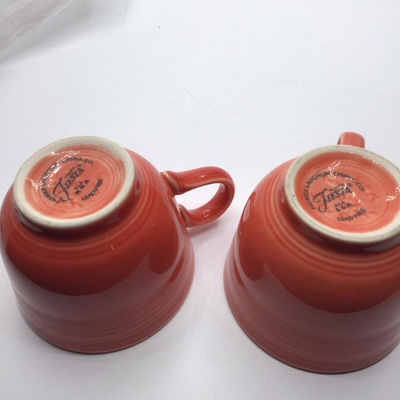Fiestaware Persimmon Tea Cups
